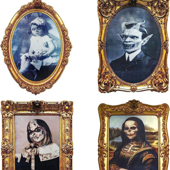 New Halloween Decorations Indoor Scary 3d Changing Face Pictures - Picture 2 of 9